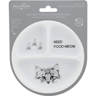 Food Meow Divided Silicone Suction Plate