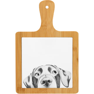 Dog Bamboo & Ceramic Tile Trivet