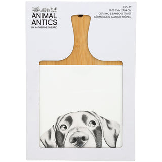 Dog Bamboo & Ceramic Tile Trivet