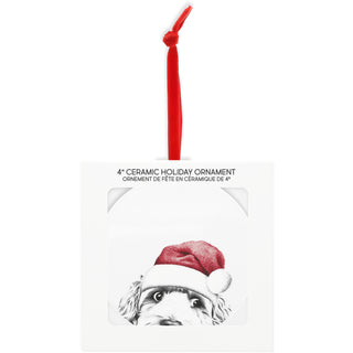 Dog 4" Ceramic Ornament