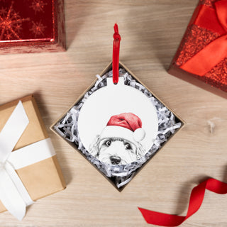 Dog 4" Ceramic Ornament