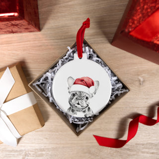 Frenchie 4" Ceramic Ornament