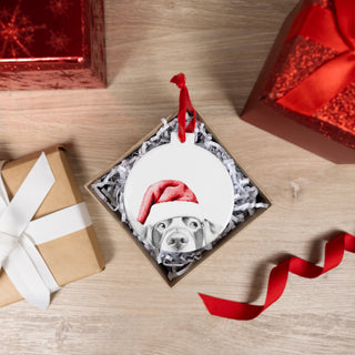 Lab 4" Ceramic Ornament