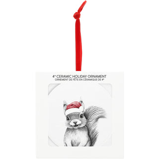 Squirrel 4" Ceramic Ornament