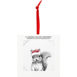 Squirrel 4" Ceramic Ornament
