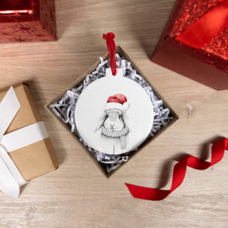 Bunny 4" Ceramic Ornament