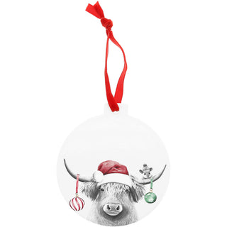 Highland Cow 4" Ceramic Ornament