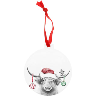 Highland Cow 4" Ceramic Ornament