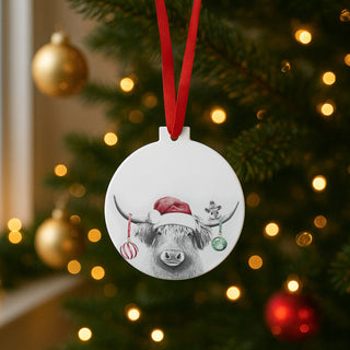 Highland Cow 4" Ceramic Ornament