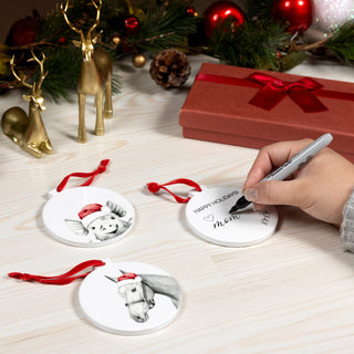 Pig 4" Ceramic Ornament