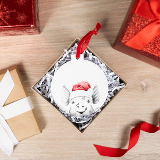 Pig 4" Ceramic Ornament