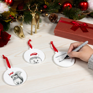 Hedgehog 4" Ceramic Ornament