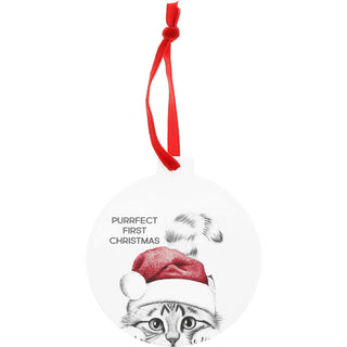 Purrfect 4" Ceramic Ornament