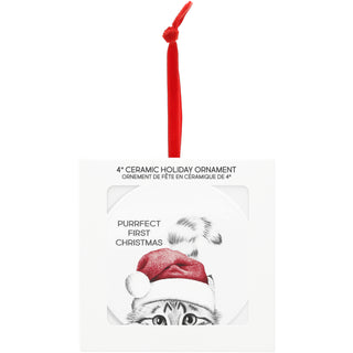 Purrfect 4" Ceramic Ornament