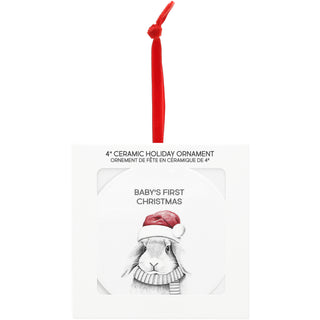 Baby's First Bunny - 4" Ceramic Ornament