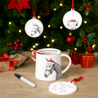 Christmas Saddle 17 oz Mug