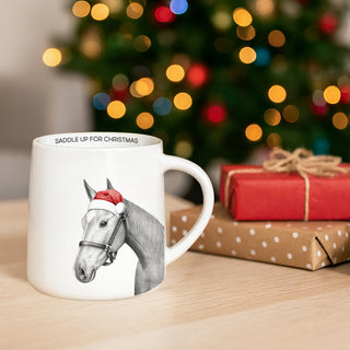 Christmas Saddle 17 oz Mug