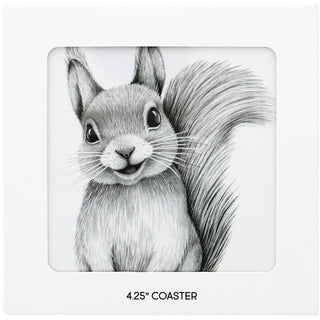Squirrel 4.25" Coaster