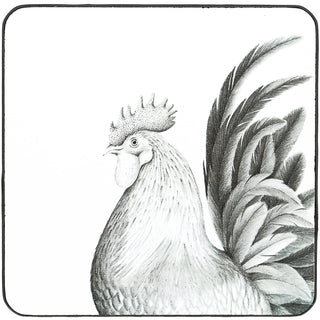 Rooster 4.25" Coaster