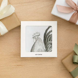 Rooster 4.25" Coaster