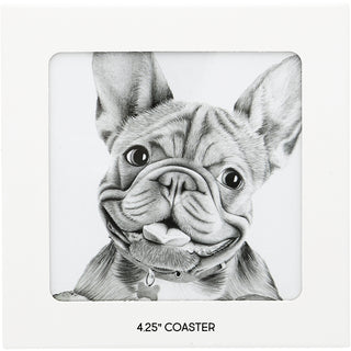 Frenchie 4.25" Coaster