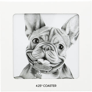 Frenchie 4.25" Coaster