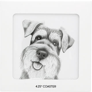 Schnauzer 4.25" Coaster