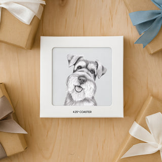 Schnauzer 4.25" Coaster