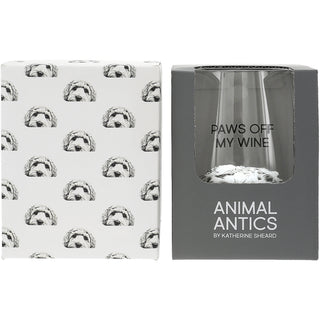 Paws Off Gift Boxed 18 oz Stemless Wine Glass