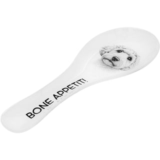 Bone Appetit! 9.25" Glass Spoon Rest