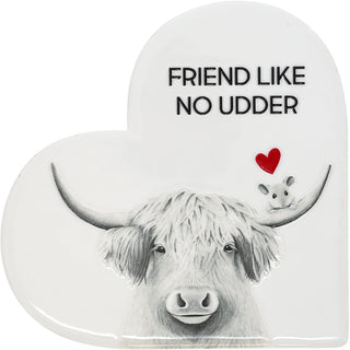 Friend 5" Ceramic Heart Plaque