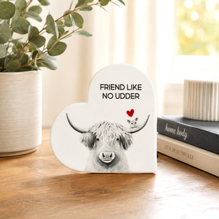 Friend 5" Ceramic Heart Plaque