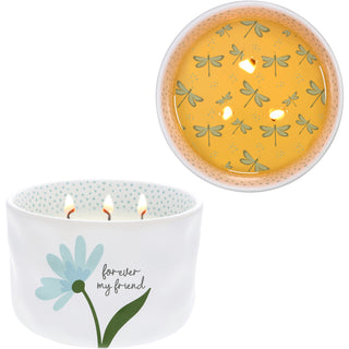 Forever My Friend 12 oz - 100% Soy Wax Reveal Triple Wick Candle Scent: Tranquility