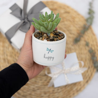 Happy 5" Artificial Potted Plant