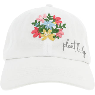 Plant Lady White Adjustable Hat