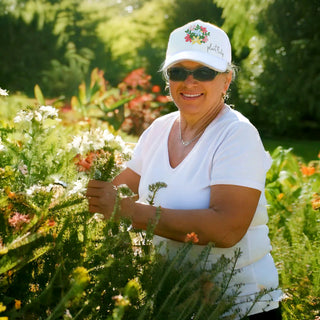 Plant Lady White Adjustable Hat