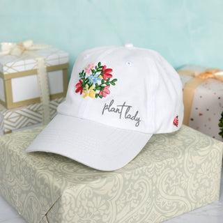 Plant Lady White Adjustable Hat