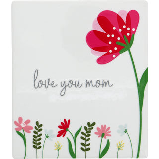 Love You Mom 5.5" Ceramic Plaque