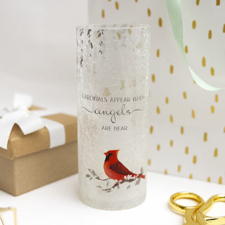 Cardinals Appear 7" Cylinder Votive Holder