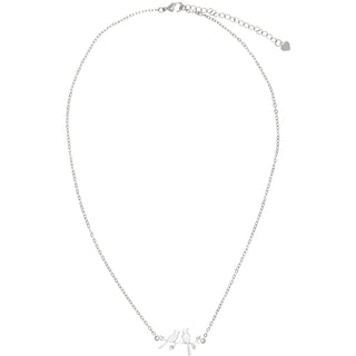 Those We Love 16.5"-18.5" Silver Plated Necklace with Cubic Zirconia Stones
