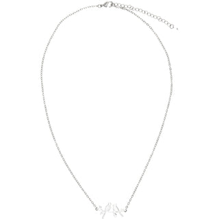 Those We Love 16.5"-18.5" Silver Plated Necklace with Cubic Zirconia Stones