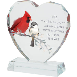 True Friends 4" Crystal Heart Plaque