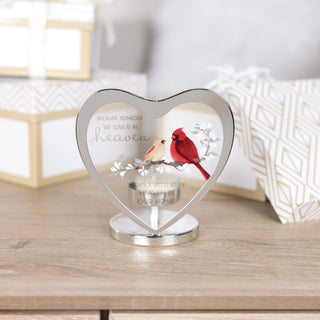 Heaven In Our Home 5" Glass Heart Tea Light Holder