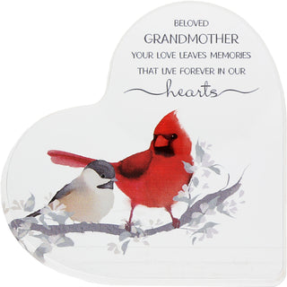 Grandmother 3.5" Acrylic Heart Plaque