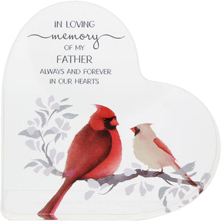 Father 3.5" Acrylic Heart Plaque