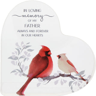 Father 3.5" Acrylic Heart Plaque