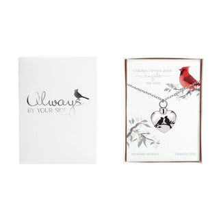 Cardinals Adjustable Memorial Heart Necklace