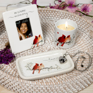 Cardinals Adjustable Memorial Heart Necklace