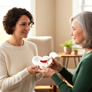 Cardinals Appear 5" Ceramic Heart Plaque