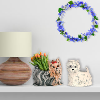 Sherri Kay Yorkshire - 9" x 9" Dog Planter Vase